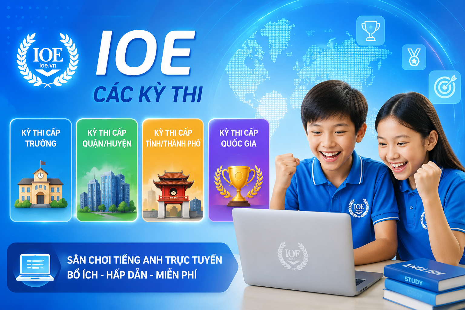 Bộ đề thi IOE Tiếng Anh Lớp 1 - 2